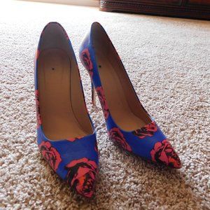 J CREW ROXIE PRINTED LEATHER PUMPS
